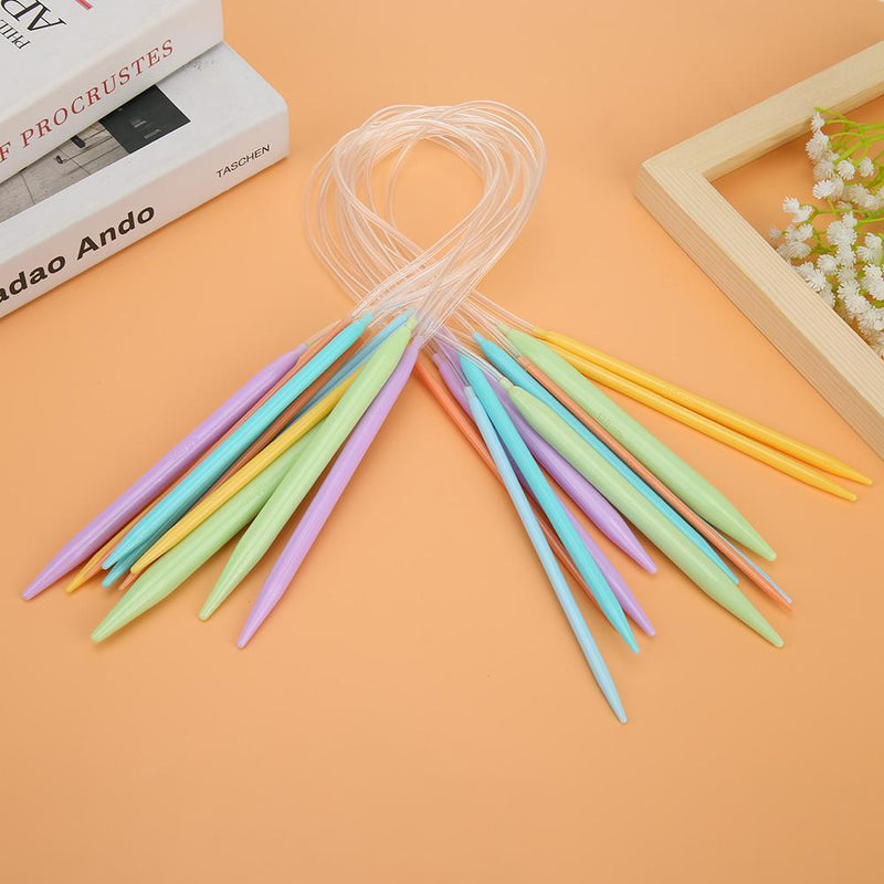12 Pairs Aluminum Change Head Circular Knitting Needle Scarf Sweaters Woven Tool