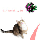 21pcs Pet Supplies Product Interactive Sisal Ball Funny Cat Tunnel Molar To