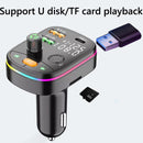 Bluetooth 5.0 Wireless Car FM Transmitter Radio MP3 USB 2 Charger Player X7C8