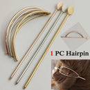 Leaves Oval Simple Metal Hairpin Hair Accessories Hollowing Out Hair Clip