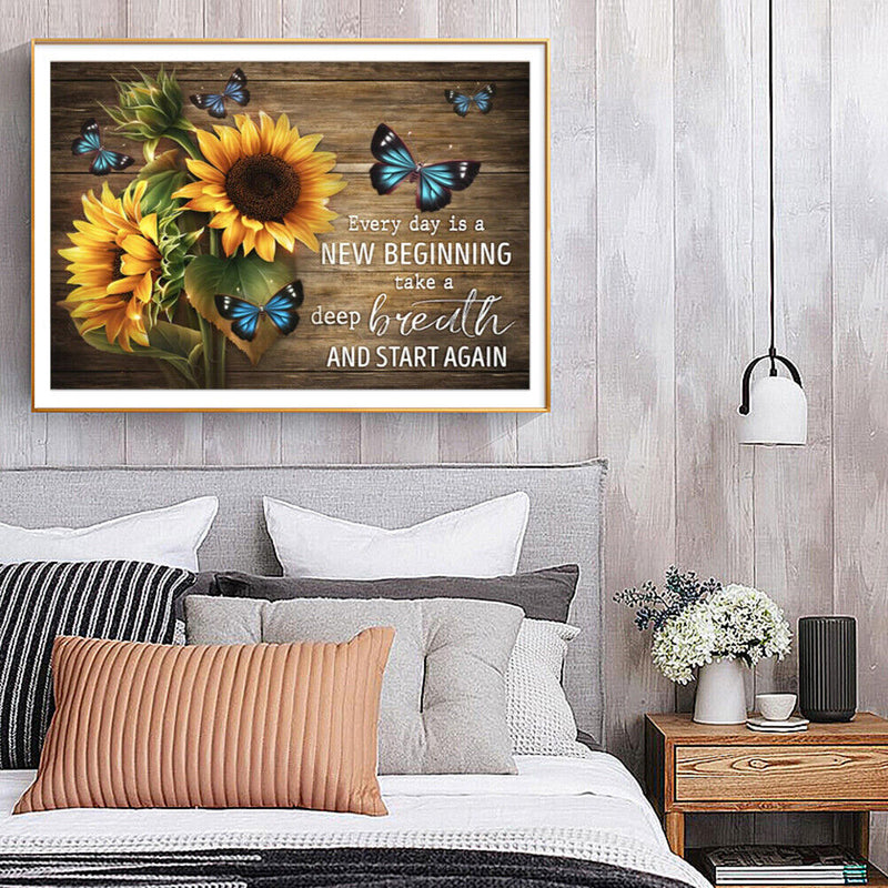 Flowers Plants Rhinestone Picture Full Square Drill Diamond Painting Home Dec