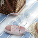 Simple Jewelry Box Portable Women Outdoor Travel Earring Ring Case (Pink)
