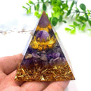 Amethyst Crystal Sphere Pyramid Obsidian Chakra Energy Stone U Orgone K Q3Y4