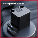 100W YS-203 Portable Karaoke Dual Microphone Wireless Speaker (Black)