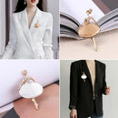 Clothes Accessories Ballet Girl Pin Crystal Badge Dancing Girl Brooches