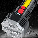 Five-nuclear Explosion Led Flashlights Strong Lights Rechargeable Super Brights