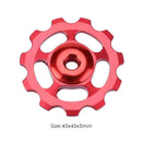 Aluminum Alloy MTB Bike Ceramic Bearing  11T Wheel Rear Derailleur (Red)