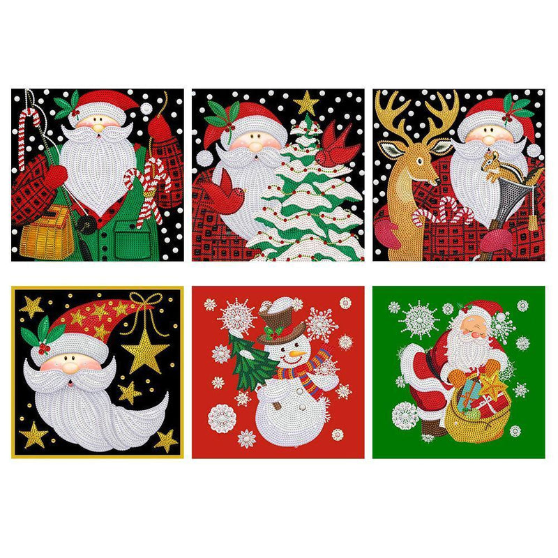 2PCS Diamond Painting Partial Special Drill Christmas Picture of Rhineston
