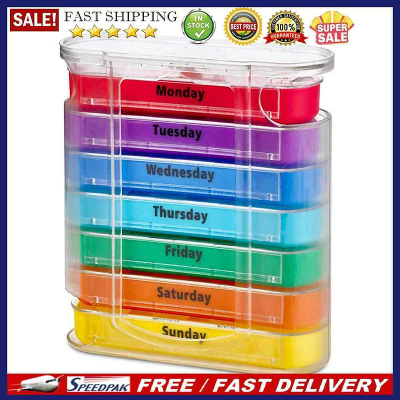 Medicine Box Weekly Tablet Holder Moistureproof Portable Travel Pill Storag