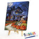 Landscape Digital Painting Hand Painted Canvas Halloween Night View Art Decor