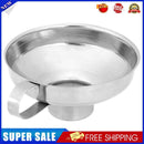 Stainless Steel Wide Mouth Canning Funnel Thick Salad Dressing Funnel(L)