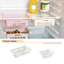 Kitchen Refrigerator Storage Box Stretchable Drawer Rack Shelf (White) Newly