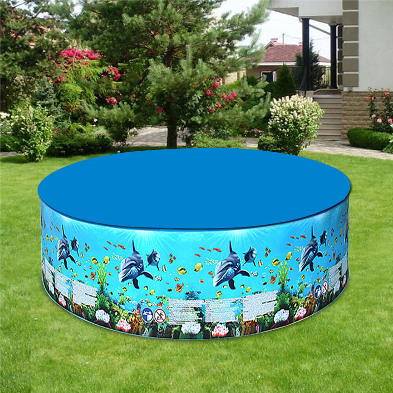 Swimming Pool PE Cover Round Dustproof Floor Mat Waterproof Outdoor Garden Co