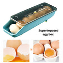 Kitchen Containers Egg Storage Box Fresh Keep Refrigerator Egg Tray (Blue) Newly