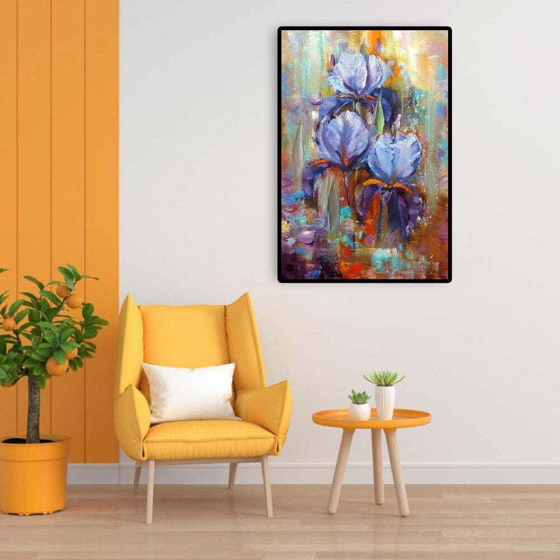 Iris Oil Paint By Numbers Kit DIY Acrylic Painting for Adults Home Decoration