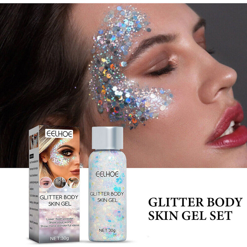 30g Body Sequins Mini Sequin Cosmetics Eye Color Glitter Gel for Everyday Makeup
