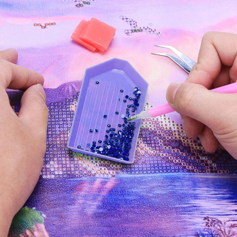 Stackable Plastic Diamond Painting Rhinestone Sorting Trays for DIY Art Craft