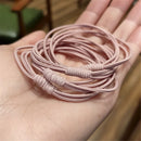 Random Color Gift Concise Women Girl Hair Tie Rope 4 in 1 Hair Ring High Elastic