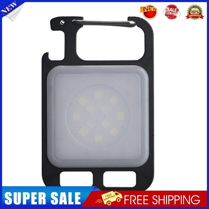 Mini LED Keychain Flashlight Pocket Outdoor Camping Work Light Corkscrew