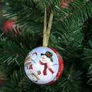 Santa Claus Snowball Tin Box Candy Gift Box Christmas Decor Supply (Snowman
