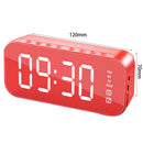 Bluetooth-Compatible Wireless Speaker Alarm Clock HiFi Mirror Player Subwoo