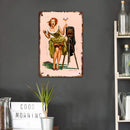 Metal Tin Sign Plaque Sexy Girl Home Decor Living Room Wall Iron Art Poster