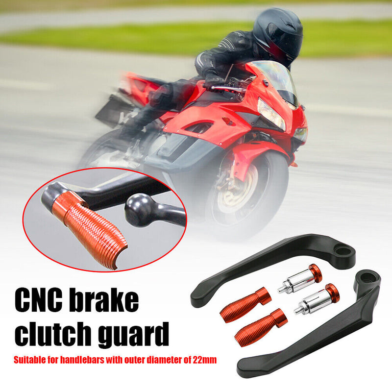 Motorcycle Handguards CNC Aluminum Hand Guards for 7/8 Handlebar (Orange) Newly