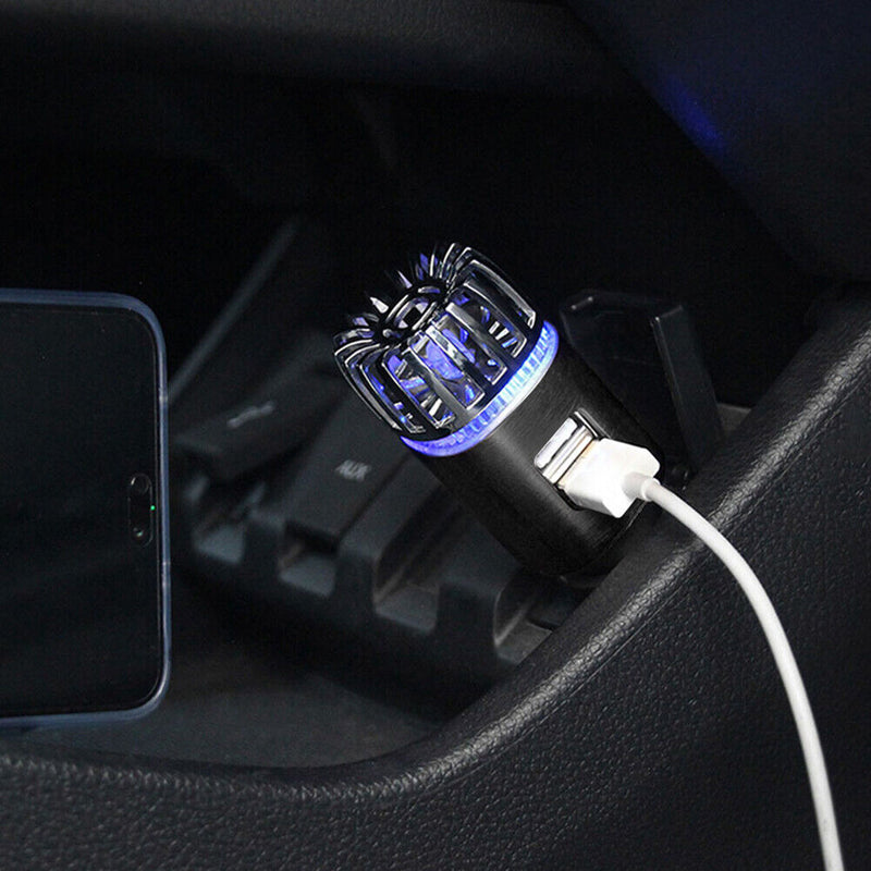 JO-6291 Car Air Purifier Ionizer USB Charger Deodorizer Oxygen Bar (Black)