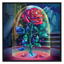 11CT Printed Full Cross Stitch DIY Preserved Flower Hand Painting Bedroom Decor