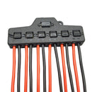 6 Ports Wire Connector Distribution LED Terminal Block Cable Splitter (B) Newly