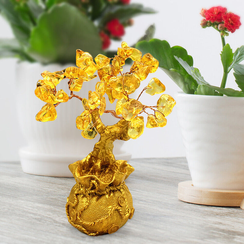 Crystal Money Tree Wealth Prosperity Bonsai DIY Living Room Feng Shui Decoration