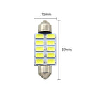 White 5730 10SMD COB Festoon Light Dome Lamp Car LED Reading Bulbs C5W For 4Pcs