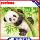 5D Panda Bamboo Mosaic Full Round Diamond Drawing Handmade Rhinestone Craft Gift