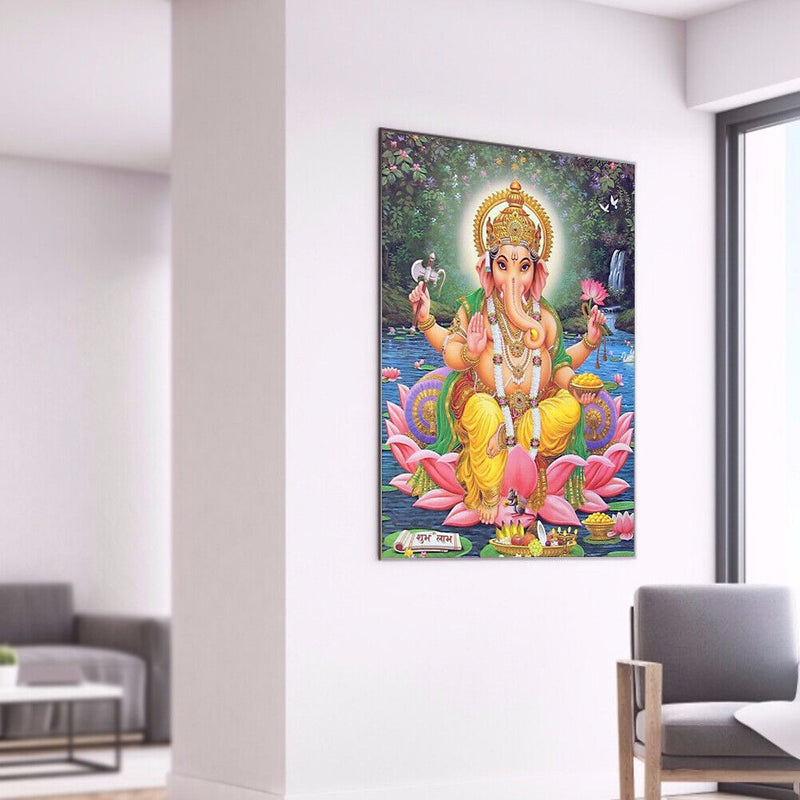 11CT Hindu God Stamped DIY Full Cross Stitch Cotton Thread Printed Embroidery