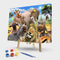 Painting By Numbers DIY Happy Animals Canvas Oil Wall Art Picture Ornaments Kit