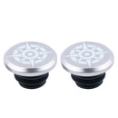 2pcs Aluminum Handlebar End Caps Plugs for MTB Road Folding Bike (Grey 1)