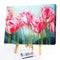 Pink Tulip Flower Hand Painted Oil Painting By Numbers Set Gift No Frame 40x30cm