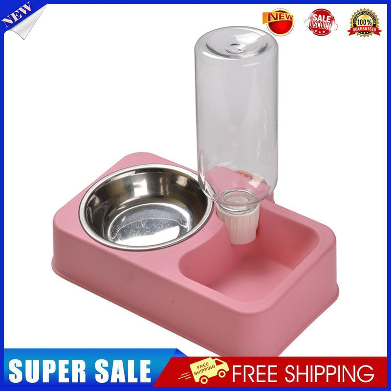 Automatic Drinking Water Bowl Pet Cat Dog Puppy Food Feeder Waterer (Pink)