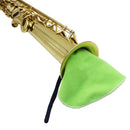 Portable Piccolo Flute Sax Saxphone Cleaning Cloth Instrument Part (Green)
