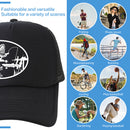 Adjustable Fish Baseball Cap Fisherman Trucker Hat for Women Men (Black)
