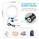 Ring Light Video Light Kit Tripod Stand Dual Phone Holder For Tik Tok YouTube
