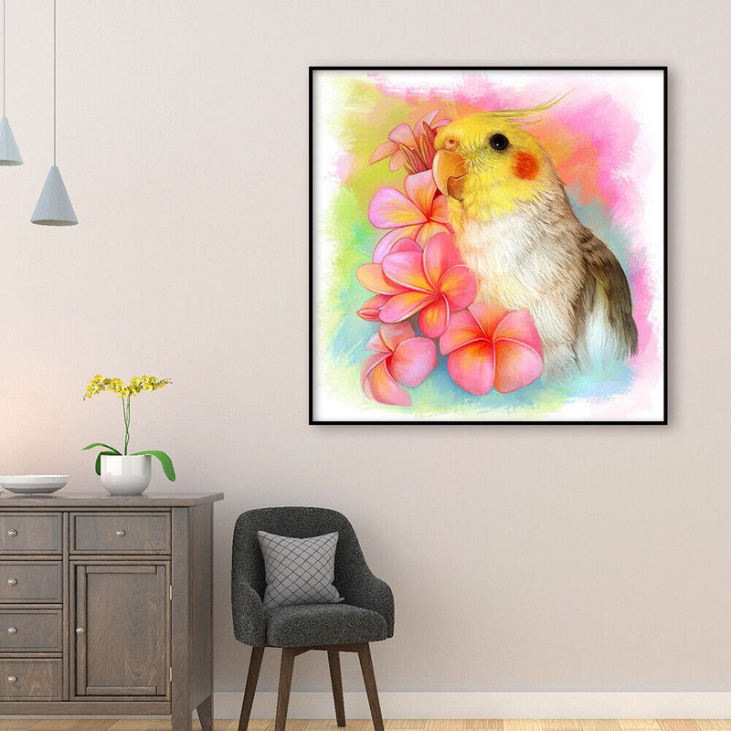 Full Round Drill 5D DIY Rhinestone Diamond Painting Birds and Flowers Handwork