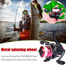 Metal Spinning Fishing Reel Die Casting 5.2:1 Wheel Fishing Tackle (Red) Newly