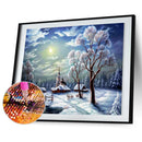 Full Drill Snow Scene 5D Diamond DIY Painting Craft Home Decor