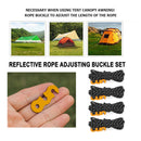 4x Tent Paracord Cord Outdoor Camping Windproof Wind Rope Buckle (Black)