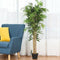 Artificial Tree Leaf Branch Green Plants Indoor Outdoor Decor H4Y4
