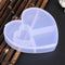 5 Slots Heart Storage Box Plastic Home Organizer Jewelry Beads Boxes(White)