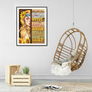 5D Diamond Painting Kit Letters Sunflower Girl Full Round Drill Rhinestone DIY