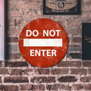 Do Not Enter Round Metal Plate Tin Sign Plate for Bar Pub Club Cafe Accessories
