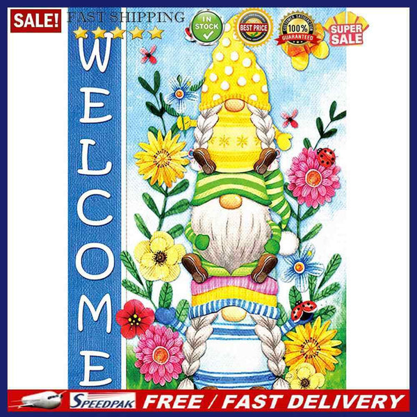 Diamond Painting Kit Gnome Full Round Rhinestone Wall